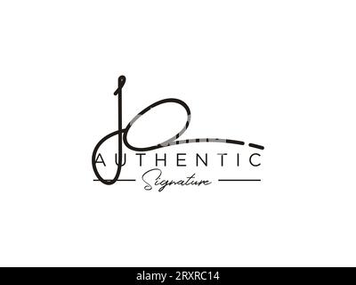 VEKTOR für DIE JO-Signatur-Logo-Vorlage. Stock Vektor