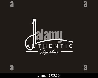 Vektor der JL-Signatur-Logo-Vorlage. Stock Vektor
