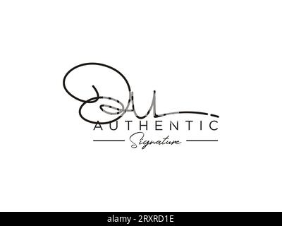 OU Signature-Logo-Vorlage Vektor. Stock Vektor