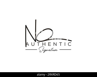 KEIN Vektor für Signature-Logo-Vorlage. Stock Vektor