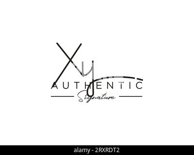 Vektor der XY-Signatur-Logo-Vorlage. Stock Vektor