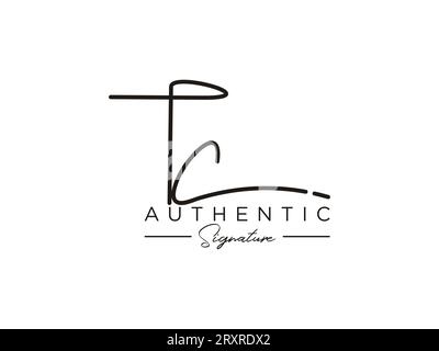 TC Signature Logo Template Vector (TC Signature Logo-Vorlagenvektor) Stock Vektor