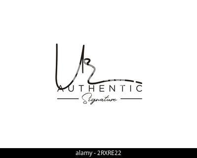 Vektor für die UR-Signature-Logo-Vorlage. Stock Vektor