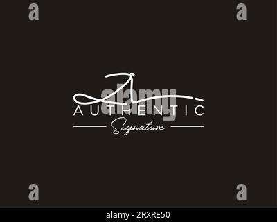 VEKTOR für DIE ZI-Signatur-Logo-Vorlage. Stock Vektor