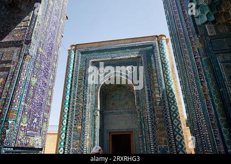 Komplex der Mausoleen Shahi Zinda in Samarkand, Usbekistan Stockfoto