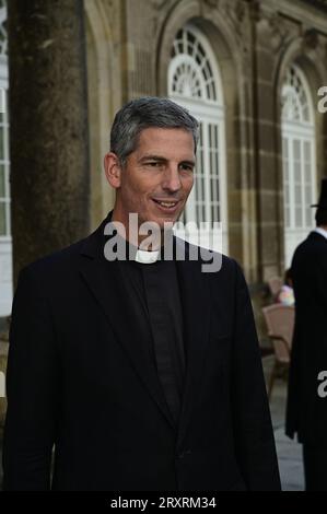 Pater Paul von Habsburg beim Empfang anlässlich der Trauung von Maria Teresita Prinzessin von Sachsen und Graf Beryl Alexandre de Saporta in der Hofki Stockfoto