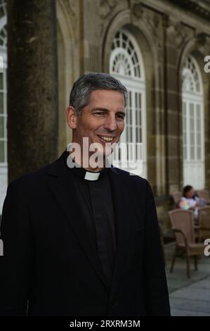 Pater Paul von Habsburg beim Empfang anlässlich der Trauung von Maria Teresita Prinzessin von Sachsen und Graf Beryl Alexandre de Saporta in der Hofki Stockfoto