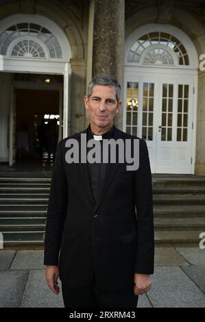 Pater Paul von Habsburg beim Empfang anlässlich der Trauung von Maria Teresita Prinzessin von Sachsen und Graf Beryl Alexandre de Saporta in der Hofki Stockfoto