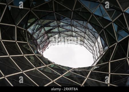 Das Dach von MyZeil ist ein Einkaufszentrum in Frankfurt Stockfoto