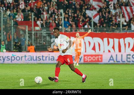 Grödig, Österreich 26. September 2023: ÖFB Cup 2. Runde - 2023/2024 - Österreich Salzburg gegen RB Salzburg im Bild: Samson Baidoo (FC Red Bull Salzburg) Stockfoto