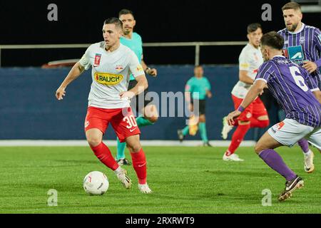 Grödig, Österreich 26. September 2023: ÖFB Cup 2. Runde - 2023/2024 - Österreich Salzburg gegen RB Salzburg im Bild: Oscar Gloukh (FC Red Bull Salzburg) Stockfoto