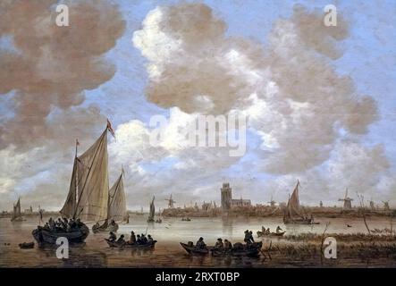 Ansicht von Dordrecht (1651) des niederländischen Malermeisters Jan van Goyen (1596-1656) Stockfoto