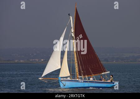 The Oyster Smack Katie, CK82, Blackwater Match, Essex, 2023. Stockfoto