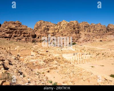 Byzantinische Kirche, Petra Archäologischer Park, UNESCO-Weltkulturerbe, eines der Neuen Sieben Weltwunder, Petra, Jordanien, Naher Osten Stockfoto