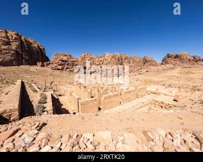 Byzantinische Kirche, Petra Archäologischer Park, UNESCO-Weltkulturerbe, eines der Neuen Sieben Weltwunder, Petra, Jordanien, Naher Osten Stockfoto