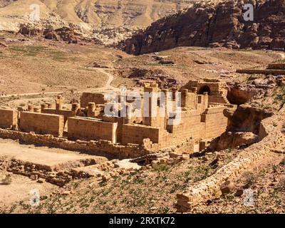 Byzantinische Kirche, Petra Archäologischer Park, UNESCO-Weltkulturerbe, eines der Neuen Sieben Weltwunder, Petra, Jordanien, Naher Osten Stockfoto