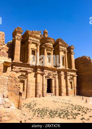 Petra Kloster (Al Dayr), Petra Archäologischer Park, UNESCO-Weltkulturerbe, eines der neuen sieben Weltwunder, Petra, Jordanien Stockfoto
