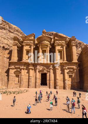 Petra Kloster (Al Dayr), Petra Archäologischer Park, UNESCO-Weltkulturerbe, eines der neuen sieben Weltwunder, Petra, Jordanien Stockfoto