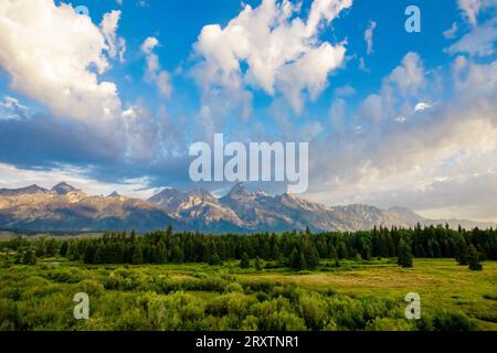 Grand Teton National Park Plains and Mountains, Jackson, Wyoming, Vereinigte Staaten von Amerika, Nordamerika Stockfoto