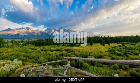 Grand Teton National Park Plains and Mountains, Jackson, Wyoming, Vereinigte Staaten von Amerika, Nordamerika Stockfoto