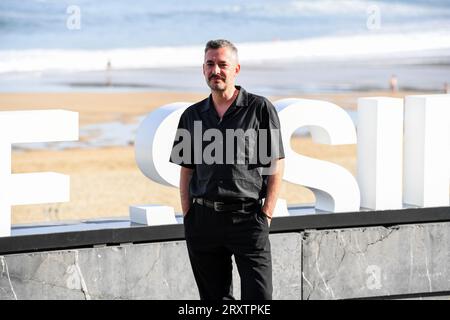 San Sebastian, Spanien. 27. September 2023. Xavier Legrand nimmt am 71. Internationalen Filmfestival von San Sebastian Teil. Quelle: Julen Pascual Gonzalez/Alamy Live News Stockfoto