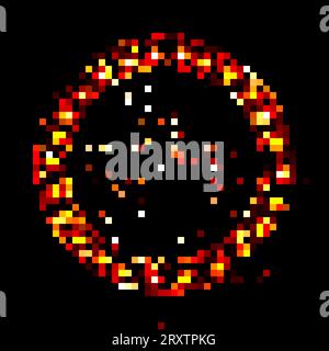 Make-up-Spiegel mit gold Leuchten isoliert. Vektor quadratischen und runden Rahmen Abbildung Stock Vektor