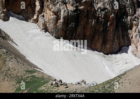 Das abgelegene und spektakuläre Fann-Gebirge, Teil des westlichen Pamir-Alay, Tadschikistan, Zentralasien, Asien Stockfoto