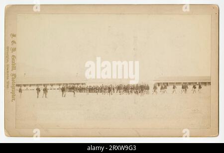 Albumdruck der US Army 25th Infantry Company A CA. 1885 Stockfoto