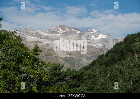 Wunderschöne Aussicht vom Pineta Valley, Spanien Stockfoto