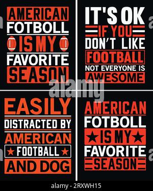 American Football T-Shirt Design wenn Sie möchten, können Sie es für andere Zwecke verwenden, wie Becher Design, Aufkleber Design, Wasserflaschen Design und so weiter Stock Vektor