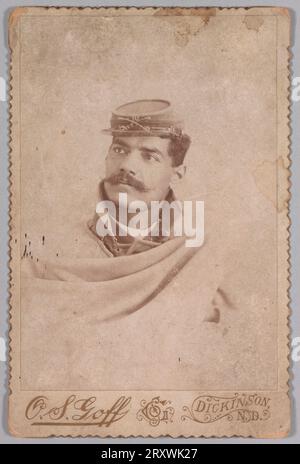 Foto von Edward Lee Baker, Jr. der 10. US-Kavallerie CA. 1889 Stockfoto
