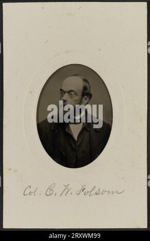 Tintypisches Porträt von Col. C. W. Folsom um 1945. 1865 Stockfoto