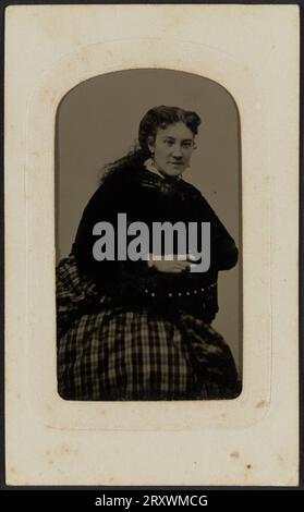 Tintype Portrait von Frau Annie Cox ca. 1865 Stockfoto