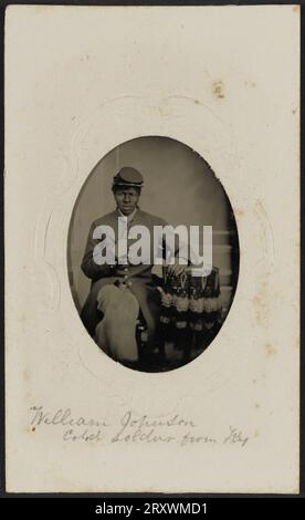 Tintype-Porträt des USCT-Soldaten William Johnson, CA. 1865 Stockfoto