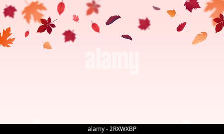 Vektor-Design-Vorlage mit Herbstblättern. Stock Vektor