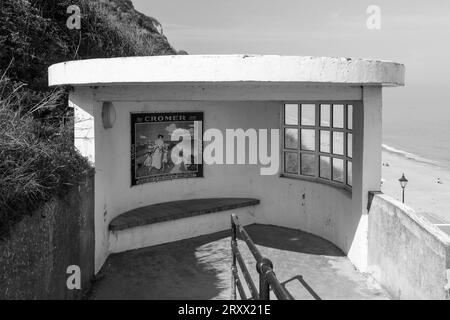 Art Deco Shelters, Cromer, Norfolk, England, Großbritannien, Europa Stockfoto