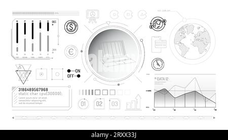 Eine Reihe von Infografiken zu elektronischen Zahlungen und internationalen Überweisungen. Stock Vektor