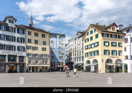 Münsterhof, Altstadt, Stadt Zürich, Zürich, Schweiz Stockfoto