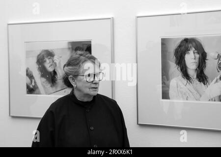 Judy Linn bei der Eröffnung ihrer Einzelausstellung im Haus am Kleistpark, Berlin, 18.1.2015 Judy Linn *1947 in Detroit, USA, ist eine US-amerikanische Fotografin, die mit ihren Bildern von Patty Smith und Robert Mapplethorpe zwischen 1969 und 1976 bekannt wird. *** Judy Linn 18 1 2015 Judy Linn 1947 in Detroit, USA, ist eine US-amerikanische Fotografin, die zwischen 1969 und 1976 durch ihre Bilder von Patty Smith und Robert Mapplethorpe bekannt wurde Stockfoto