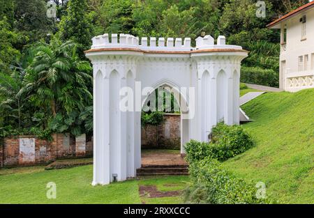 Gedenkstätte für James Brooke Napier, Fort Canning Park, Singapur Stockfoto