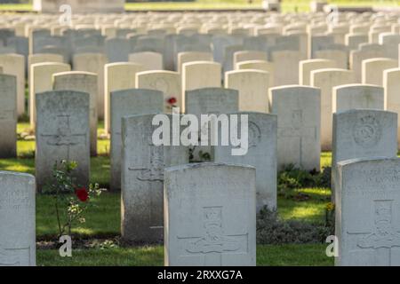 Canada Farm war Cemetery, Belgien Stockfoto
