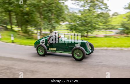 Der Vintage Sports Car Club VSCC. Prescott Speed Hill Climb Event, Prescott Hill, Gotherington, Gloucestershire, England, Großbritannien, September 2023. Stockfoto
