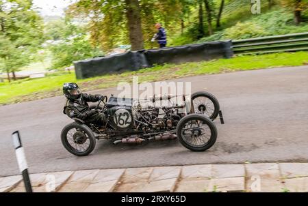 Der Vintage Sports Car Club VSCC. Prescott Speed Hill Climb Event, Prescott Hill, Gotherington, Gloucestershire, England, Großbritannien, September 2023. Stockfoto