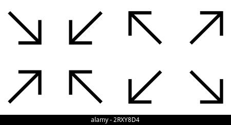Vollbild, und beenden Sie den Vollbildmodus. Vektorillustration Stock Vektor