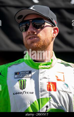 23. September 2023, Fort Worth, TX, USA: Tyler Reddick (45), Fahrer der NASCAR Cup Series, nimmt sich auf die Rennstrecke, um für den Autotrader EchoPark Automotive 400 auf dem Texas Motor Speedway in Fort Worth, TX, zu trainieren. (Bild: © Logan T Arce Grindstone Media Gr/ASP) NUR REDAKTIONELLE VERWENDUNG! Nicht für kommerzielle ZWECKE! Stockfoto