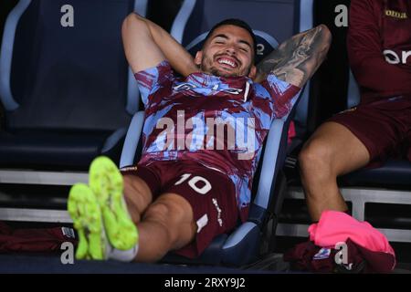 Nemanja Radonjic vom FC Turin schaut beim Spiel der Serie A Tim zwischen SS Lazio und Torino FC im Stadio Olimpico am 27. September 2023 in Rom, Italien, an. Quelle: Giuseppe Maffia/Alamy Live News Stockfoto