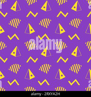 90er Jahre trendiges geometrisches Memphis Seamless Pattern Stock Vektor