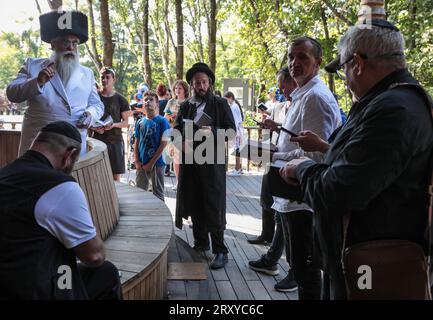 Nicht exklusiv: KIEW, UKRAINE - 24. SEPTEMBER 2023 - Oberrabbiner von Kiew und der Ukraine, Präsident der Union jüdischer religiöser Organisationen der Ukraine Stockfoto