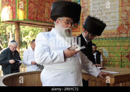 Nicht exklusiv: KIEW, UKRAINE - 24. SEPTEMBER 2023 - Oberrabbiner von Kiew und der Ukraine, Präsident der Union jüdischer religiöser Organisationen der Ukraine Stockfoto
