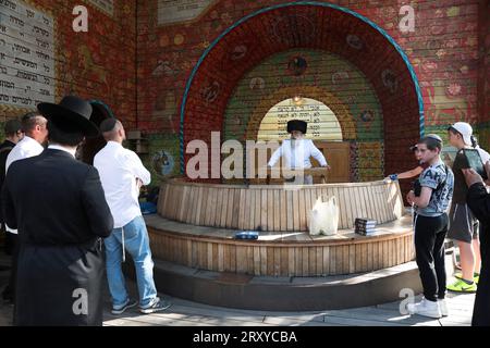 Nicht exklusiv: KIEW, UKRAINE - 24. SEPTEMBER 2023 - Oberrabbiner von Kiew und der Ukraine, Präsident der Union jüdischer religiöser Organisationen der Ukraine Stockfoto